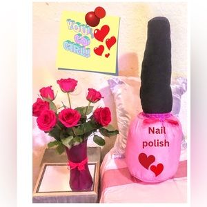 Fluffy nail polish pillow 27 in long